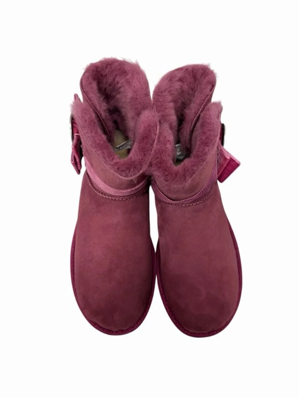 UGG Australia Mini Karlie Brooch Bling Boots Women's Size 11 Bougainvillea NWOT
